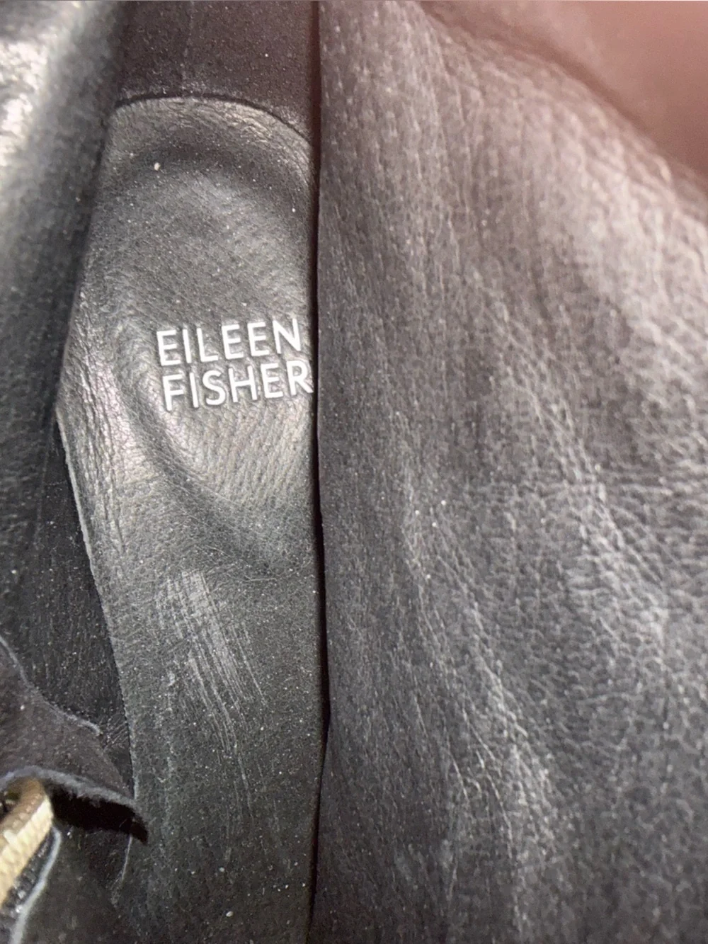 Eileen Fisher Black suede Leather ankle boots block heel 7.5